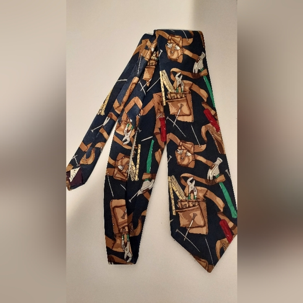 Home Improvement Necktie Tie Carpenter Architect Contractor Tool Time Handyman